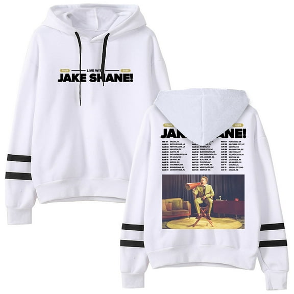 Jake Shane 2025 Tour Hoodie Long Sleeve Pocketless Hooded Sweatshirt Unisex Pullover Clothes