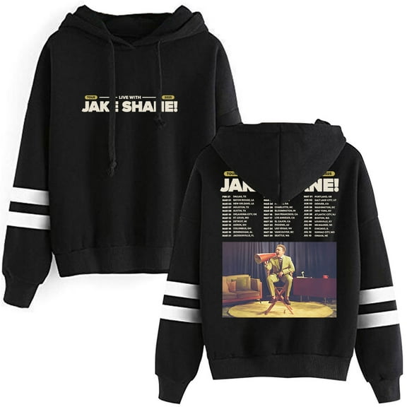 Jake Shane 2025 Tour Hoodie Long Sleeve Pocketless Hooded Sweatshirt Unisex Pullover Clothes