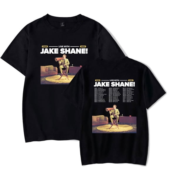 Jake Shane Tour 2025 T-shirt Merch Women's Men's Fashion Casual O-neck Short sleeved T-shirt Street Wear