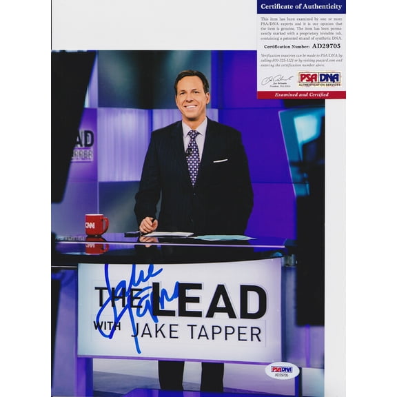 Jake Tapper Signed Autograph 8x10 Photo PSA/DNA COA #1
