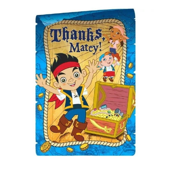 Jake & The Never Land Pirates Thank You Notes w/ Envelopes (8ct)*