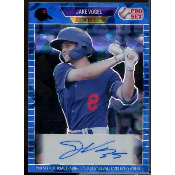 Jake Vogel Rookie Card 2021 Leaf Trinity Patch Autographs Purple #PAJV1