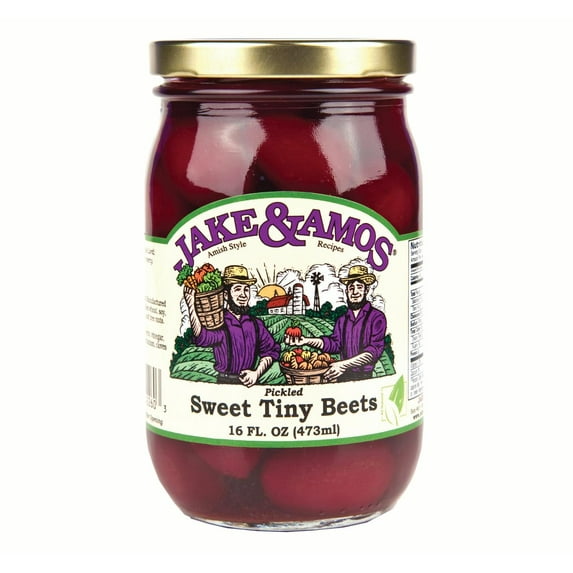 Jake and Amos Pickled Sweet Tiny Beets 16 oz. (2 Jars)