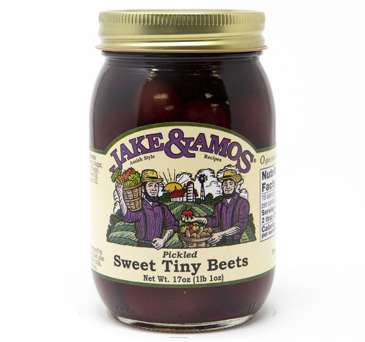 Jake and Amos Pickled Sweet Tiny Beets, 2Pack 17 oz. Jars