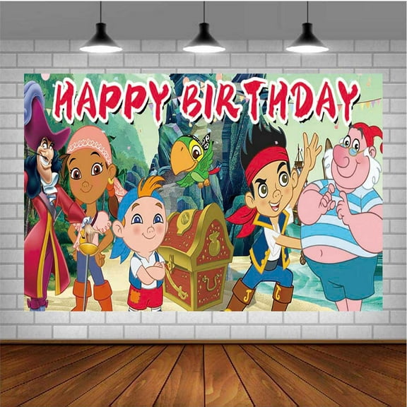 Jake and the Never Land Pirates Banner Poster Wall Decor Birthday Backdrop Background Party Supplies Taspestry