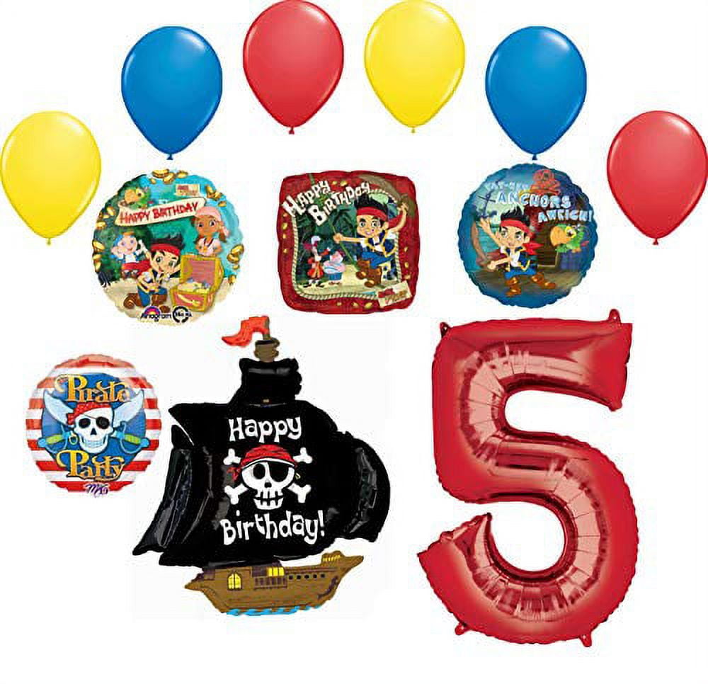 Jake and the Neverland Pirates 5th Birthday Party Supplies Balloon ...