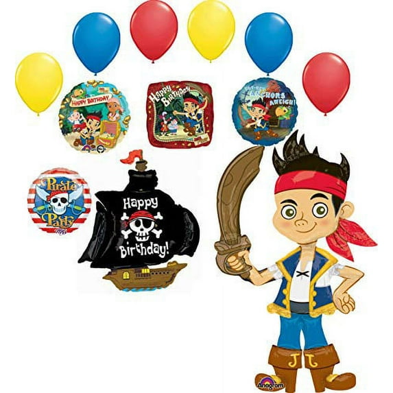Jake and the Neverland Pirates Birthday Party Supplies Jake 75 Inch Airwalker Balloon Bouquet Decorations