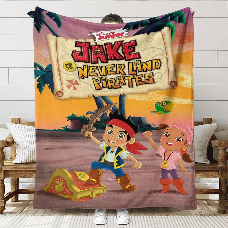 Jake and the Neverland Throw Blanket Gifts for Fans Lover Girls Boys ...