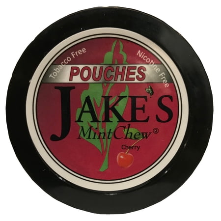 Jake's Mint Herbal Chew Cherry Pouch Tobacco & Nicotine Free - 1 Can