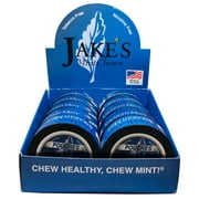 Jake's Mint Herbal Chew Straight Mint Pouch Tobacco & Nicotine Free - 10 Cans