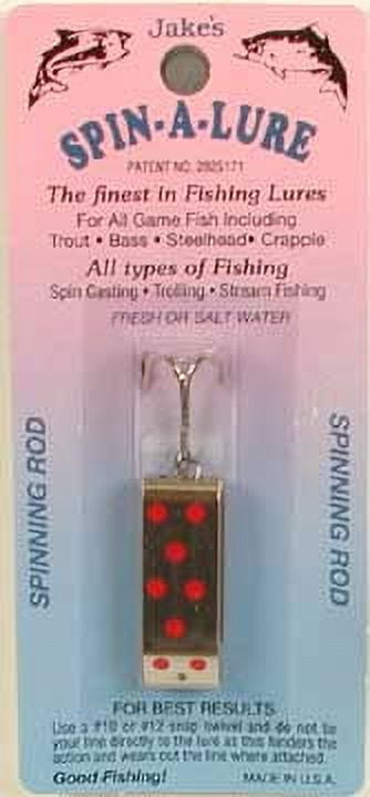 Jake's Spin-A-Lure 1/4oz Silver w Red Dots
