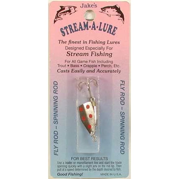 Jake's StreamALure 1/6oz Silver w Red Dots