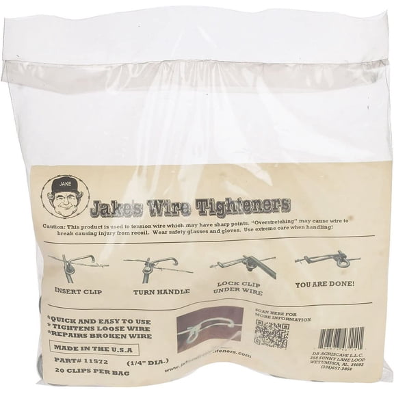 Jakes Wire Tighteners Jake's Wire Tighteners - 1/4" Bag Indoor & Outdoor Use, NEC-Compliant