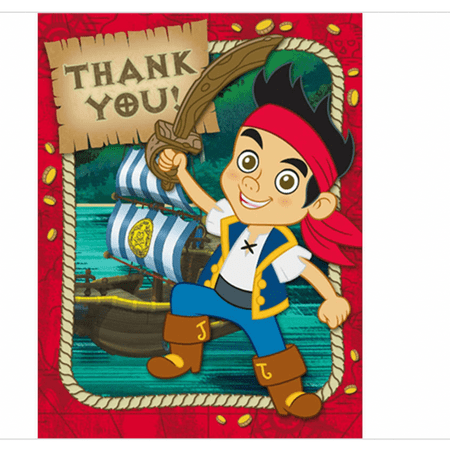 Jake & the Never Land Pirates Thank You Notes w/ Envelopes (8ct)