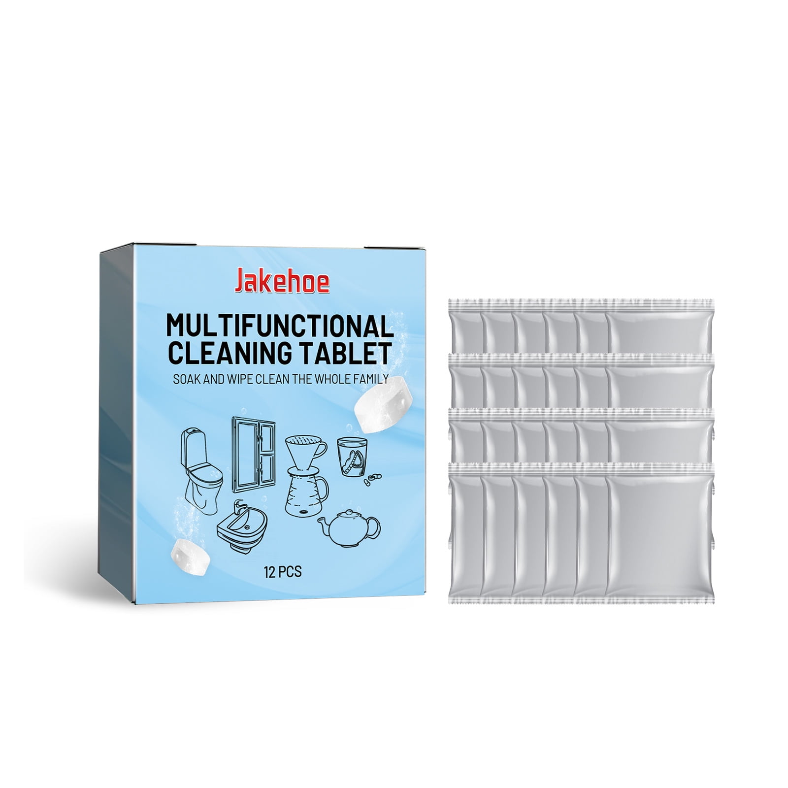 Jakehoe Multifunctional Kitchen Cleaning Tablets, Home Kitchen Stove Kitchen Utensils Stainless Steel Heavy Oil Cleaning And Descaling