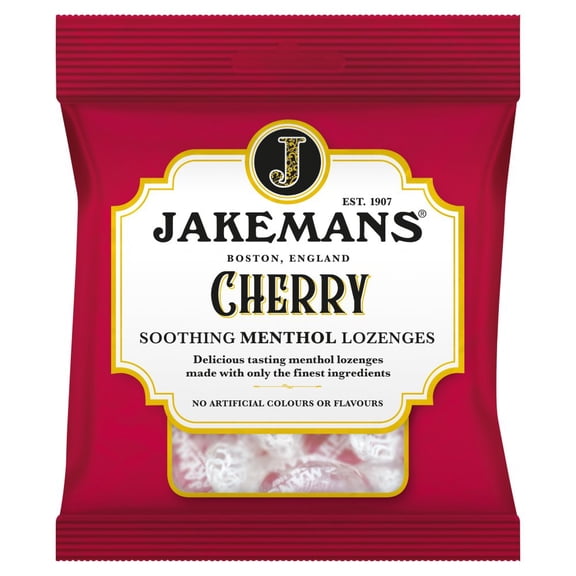 Jakemans Cherry Soothing Menthol Lozenges 73g (pack of 12)
