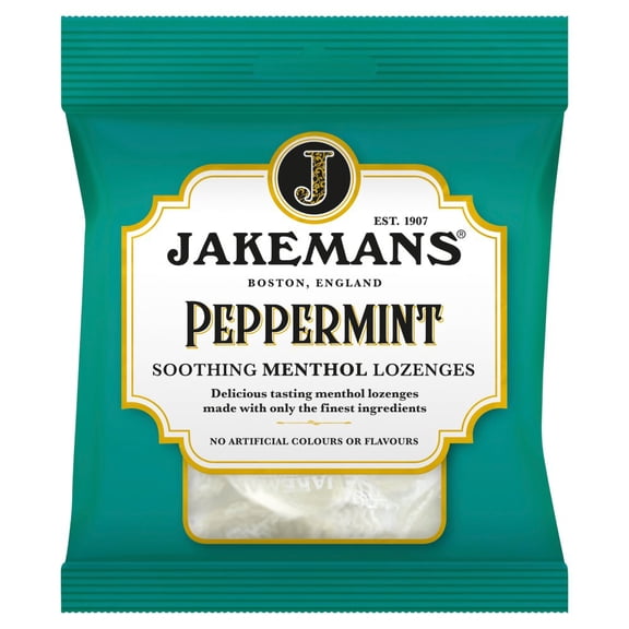 Jakemans Peppermint Soothing Menthol Lozenges 73g (pack of 12)