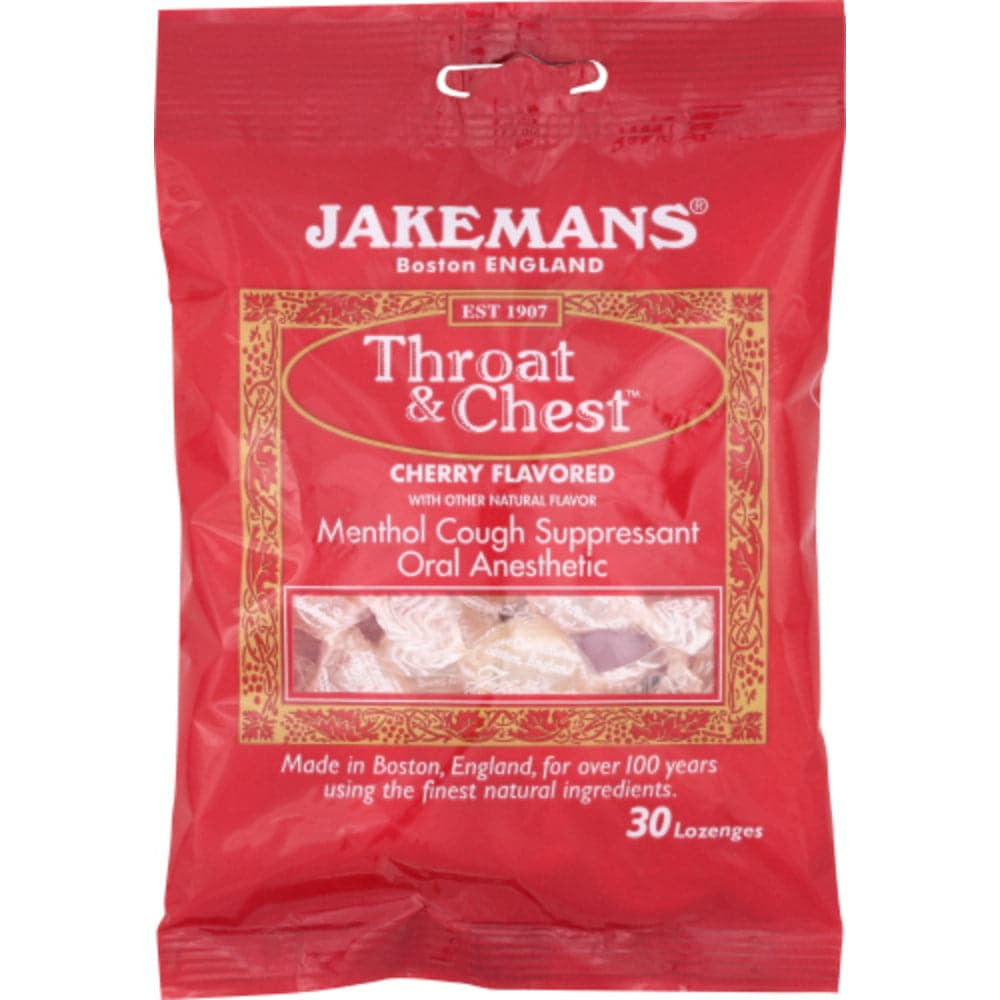 Jakemans - Throat & Chest Menthol Cough Suppressant Cherry - 30 ...