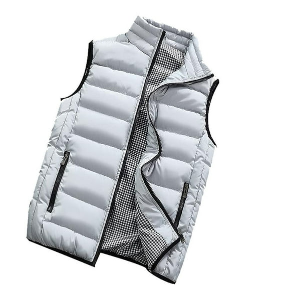 Jakets for Men Men Autumn Winter Coat Padded Cotton Vest Warm Hooded Thick Vest Tops Jacket