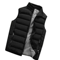 Jakets for Men Men Autumn Winter Coat Padded Cotton Vest Warm Hooded Thick Vest Tops Jacket