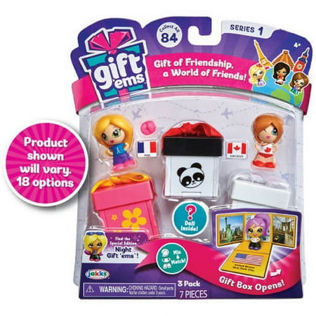 Jakks Pacific Gift Box Opens Ages 2 & Up Gift 'ems with 3 Transforming Gift Boxes, Pink
