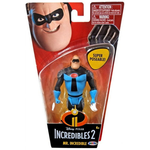Jakks Pacific Series 2 Mr Incredible 4" Action Figure, Super Poseable