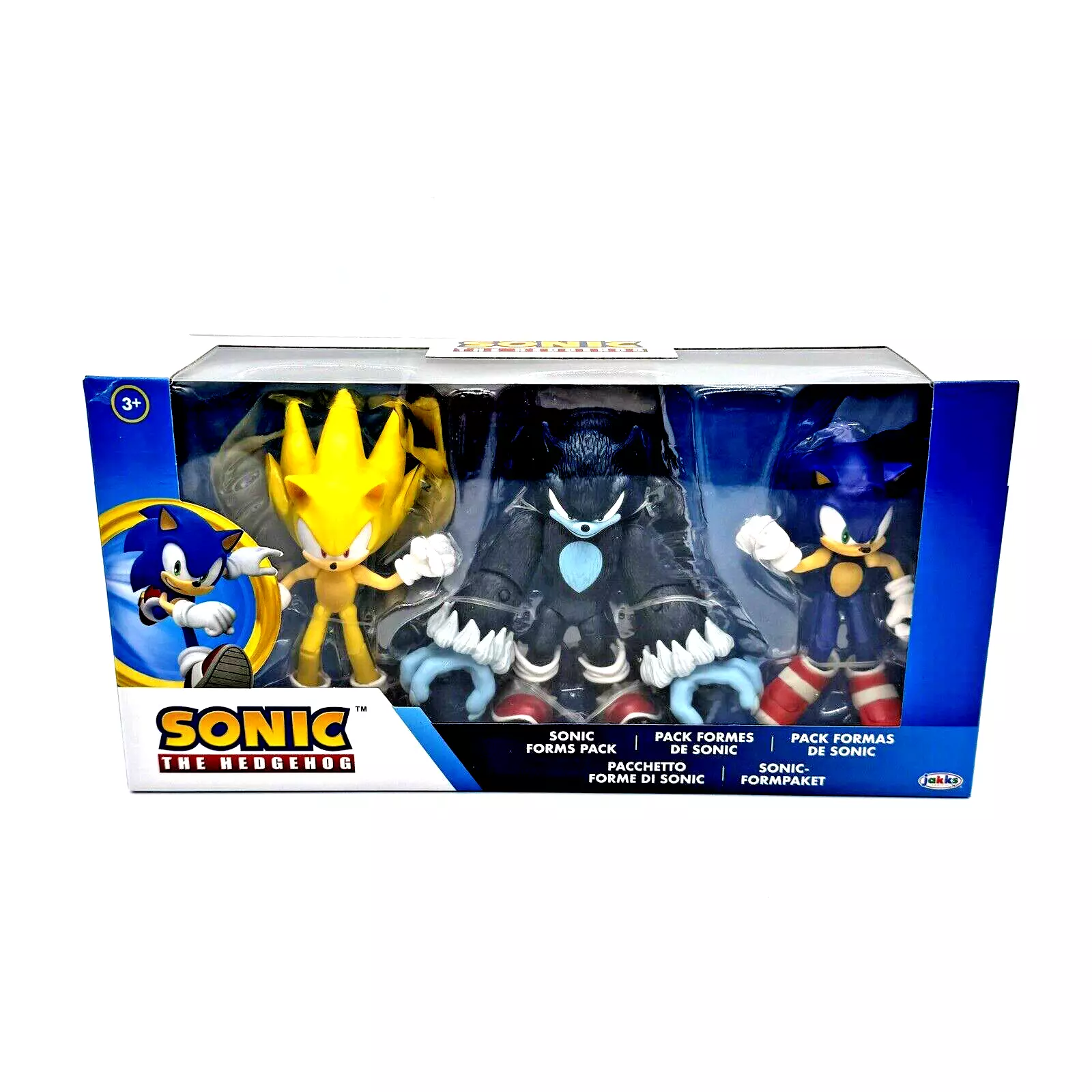 Jakks Pacific Sonic Forms 3 Pack Super Sonic Werehog Sonic Soap Shoes Fast Ship