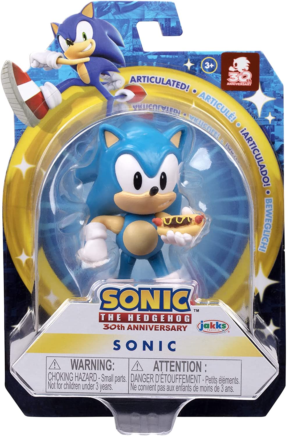 Jakks Pacific Sonic - Action Figure Neo Metal Sonic 10 Cm, Articolata Con Bacchetta Elettrica, Giocattolo Per Bambini Dai 3 Anni