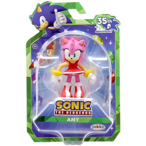 Jakks Pacific Sonic The Hedgehog Amy Collectible Action Figure, Multicolor, 1.23 oz