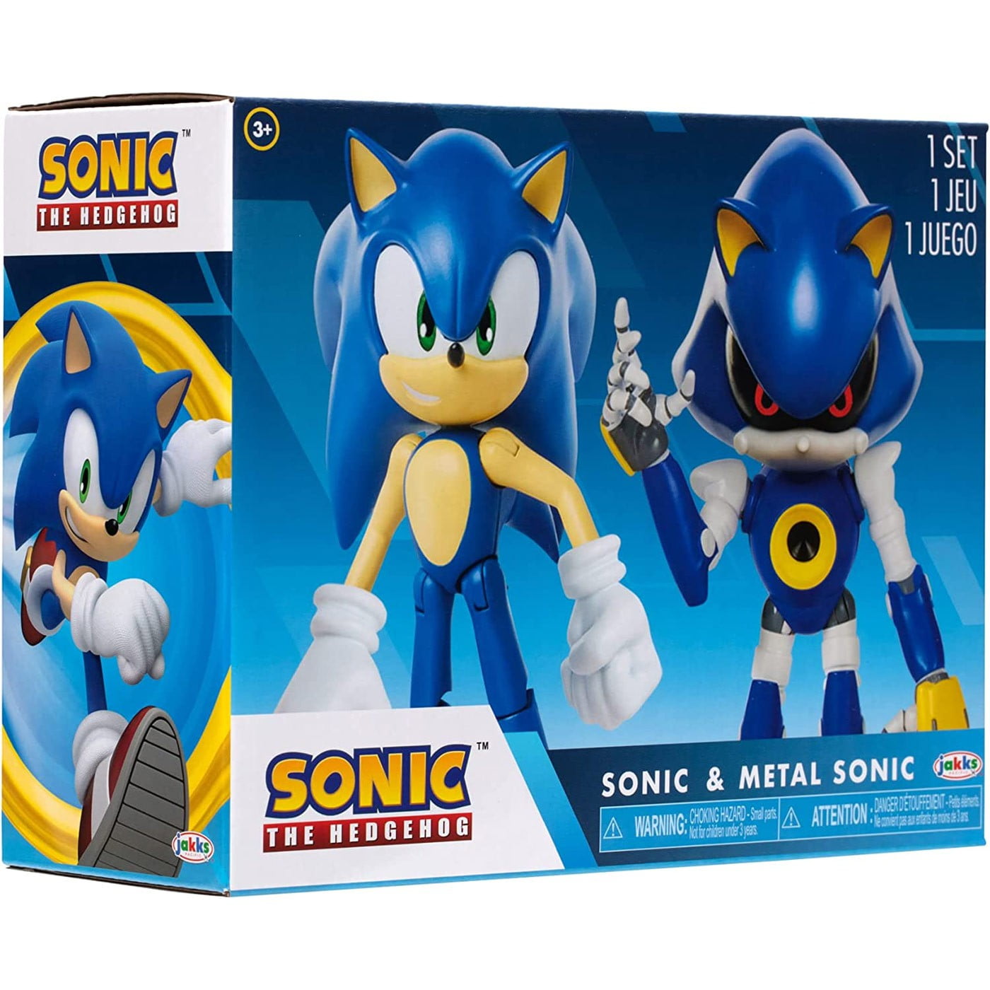 Jakks Pacific Sonic The Hedgehog Kids Metal Sonic Action Figure, 4", (2 Pack)