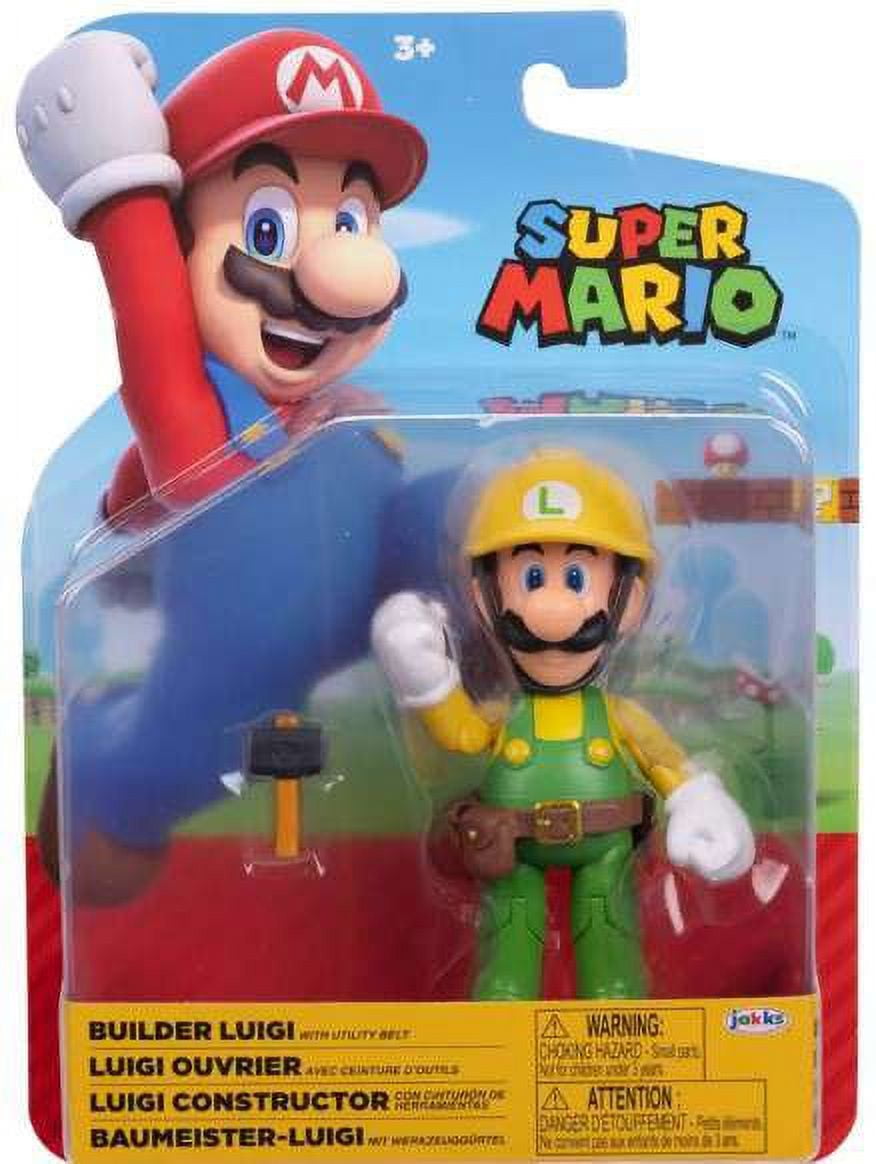 Jakks Pacific Super Mario 3+ Action Figure with Hammer, Plastic, 4in