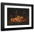 thumbnail image 1 of Jakob Bogdány 14x12 Black Modern Framed Museum Art Print Titled - Still Life of Strawberries, Cherries and Peaches on a Silver Dish, 1 of 5