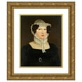 thumbnail image 1 of Jakob Christoph Miville 20x23 Gold Ornate Framed and Double Matted Museum Art Print Titled - Portrait of the Artist's Sister-In-Law, Rosina Miville-Krug (1824), 1 of 4