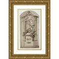 thumbnail image 1 of Jakob Gabriel Mollinarolo 10x14 Gold Ornate Wood Frame and Double Matted Museum Art Print Titled - Design for the Tomb of Prince Eugen of Savoy in Vienna St. Stephen's Cathedral (1740), 1 of 4