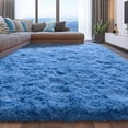 thumbnail image 1 of Jakolive 6x9 ft Haze Blue Fluffy Rug from Solid Shag Line，Ultra-Plush Area Rug Perfect for Kid's Rooms, Cloakrooms. Crafted for Snug Underfoot Feel & Stylish Room Accents, 1 of 7