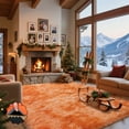 thumbnail image 1 of Jakolive 6x9 ft Tie-Dye Orange Fluffy Rug from Solid Shag Line，Ultra-Plush Area Rug Perfect for Kid's Rooms, Cloakrooms. Crafted for Snug Underfoot Feel & Stylish Room Accents, 1 of 8