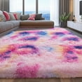 thumbnail image 1 of Jakolive 6x9 ft Tie-Dye Rainbow Fluffy Rug from Solid Shag Line，Ultra-Plush Area Rug Perfect for Kid's Rooms, Cloakrooms. Crafted for Snug Underfoot Feel & Stylish Room Accents, 1 of 7