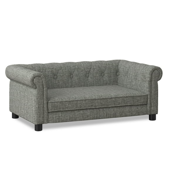 Jakoola 38.9"Large Dog Sofa, Big Pet Bed Couch for Medium and Large Dogs, 28.3" Seat Width,Light Gray