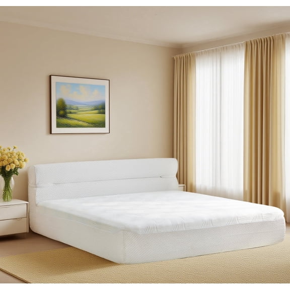 Jakoola All - in - One Compressed Bed with Integrated Mattress, High Density Foam, Queen