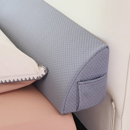 Jakoola Cal King 72"x 8"x 6" Headboard Gap Pillow Bed Wedge Pillow Mattress Gap Fill for Headboard Bedside, Gray