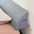 thumbnail image 1 of Jakoola Full 54"x8"x6" Headboard Gap Pillow Bed Wedge Pillow Mattress Gap Fill for Headboard Bedside, Gray, 1 of 10