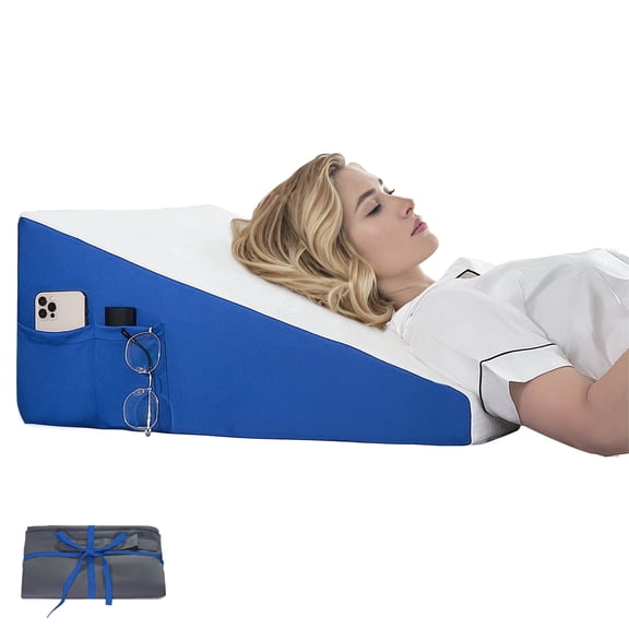 Jakoola Wedge Pillow for Sleeping and Back Support,Leg Elevation Pillow for Relief and After Surgery, White
