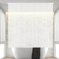 Jakooz Waterproof Rollup Bathroom Curtain Heavy Duty Shower Curtain for