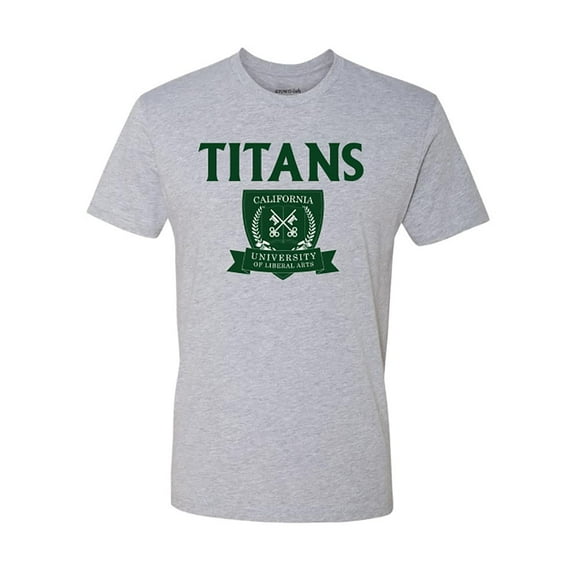 Jakprints Inc. Grown-ish Titans Crest Adult Grey T-Shirt | Medium Unisex
