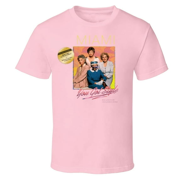 Jakprints Inc. The Golden Girls Miami Adult Pink T-Shirt | Medium Unisex