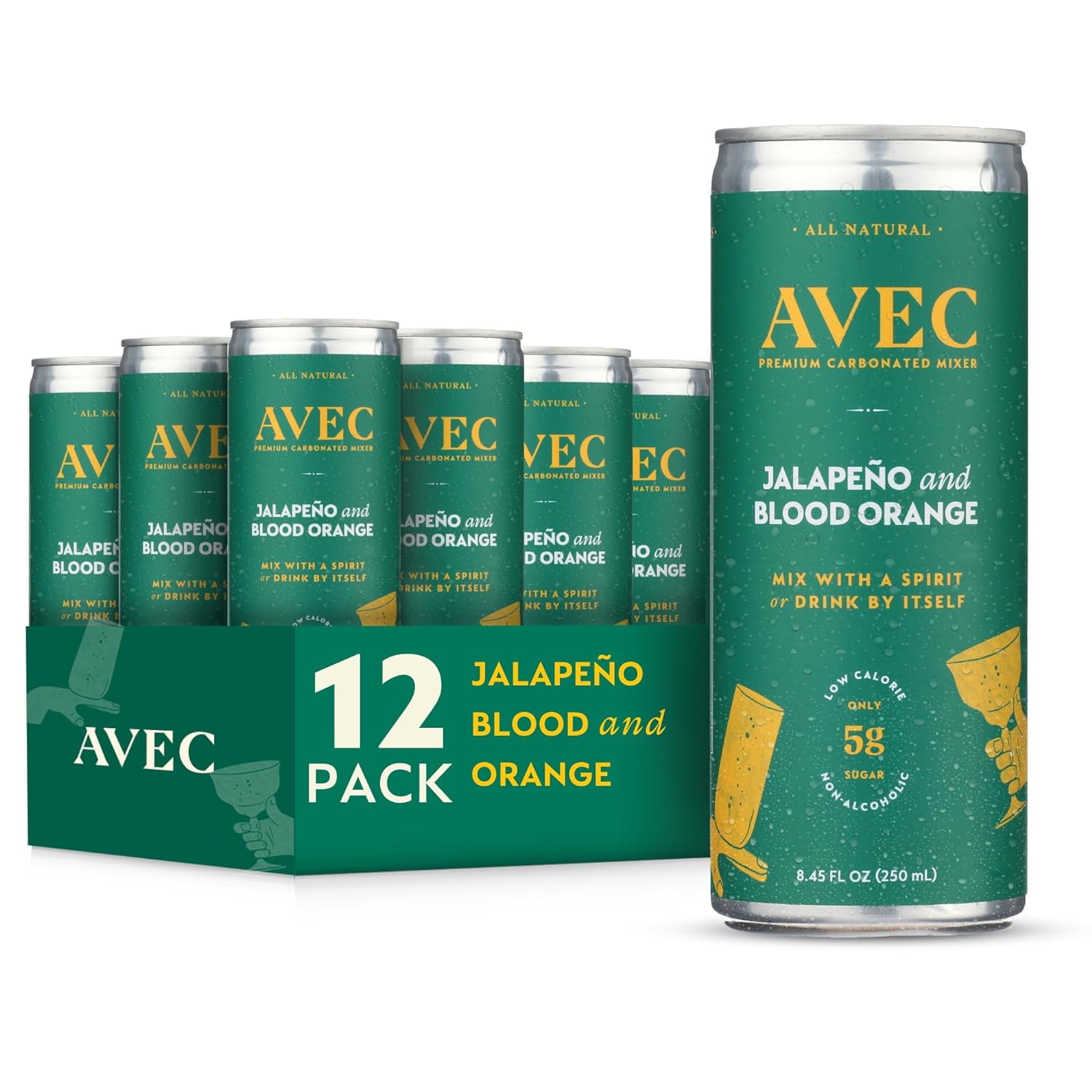 Jalapeño & Blood Orange Premium Flavored Sparkling Water, Bubbly Drink