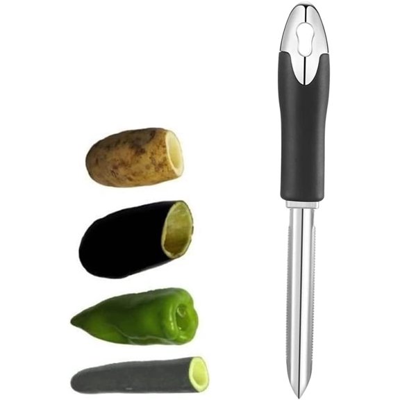 Jalapeno Chili Pepper Corer Stainless Steel Zucchini Cucumber Corers Special Kitchen Gadgets With Serrated Edge Easy Remove The Seeds Of Your Veggies & Fruits