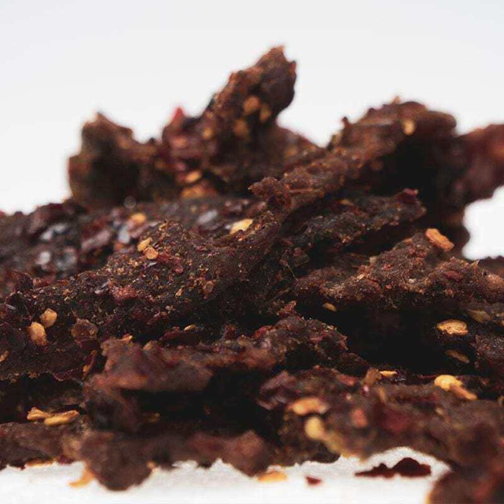 Jalapeno Jerky Premium Brisket Jerky Cuts Covered with Spicy