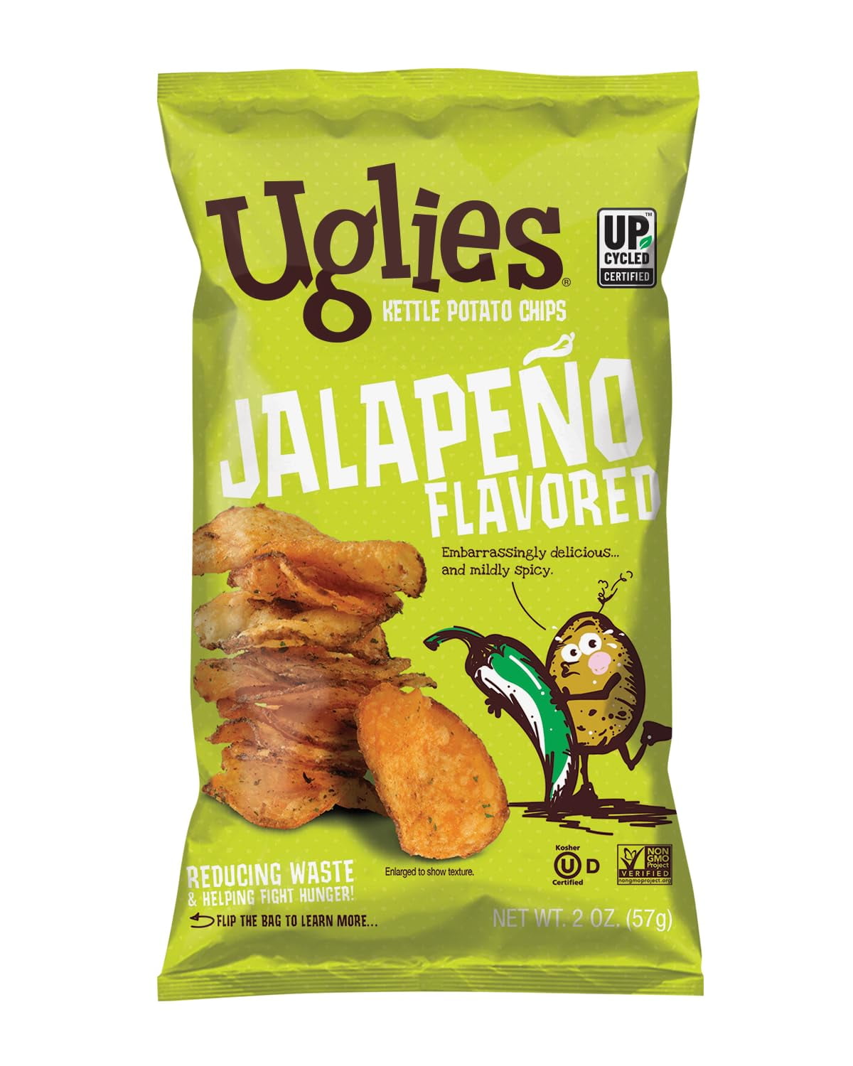Jalapeno KettleCooked Potato Chips, GlutenFree , KosherFriendly