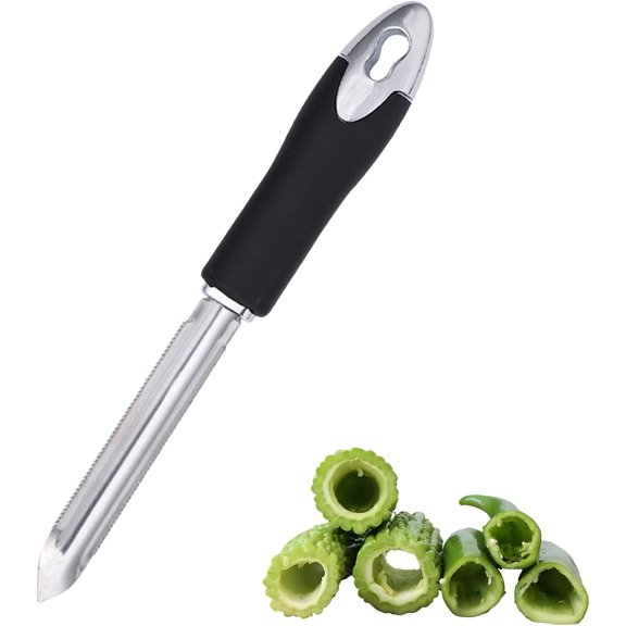 Jalapeno Pepper Corer Stainless Steel Zucchini Cucumber Corers Pepper Seed Remover Tool